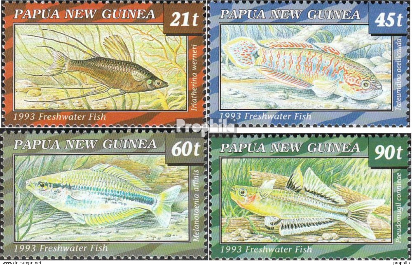 Papua-Neuguinea 689-692 (kompl.Ausg.) Postfrisch 1993 Süßwasserfische - Papouasie-Nouvelle-Guinée