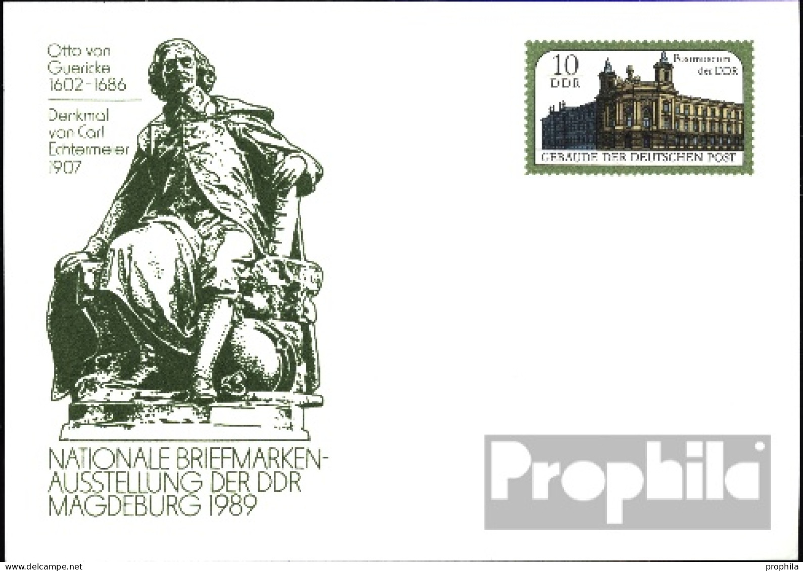 DDR P103 Amtliche Postkarte Gefälligkeitsgestempelt Gebraucht 1989 Postmuseum - Cartes Postales - Oblitérées