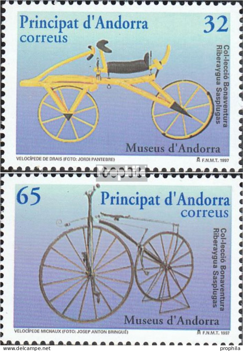 Andorra - Spanische Post 251-252 (kompl.Ausg.) Postfrisch 1997 Fahrräder - Unused Stamps