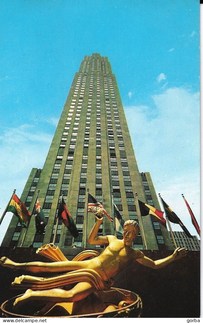 *CPM - ETATS UNIS - NEW-YORK - RCA Building - Cachet Du Porte Avions Foch - Andere Monumenten & Gebouwen