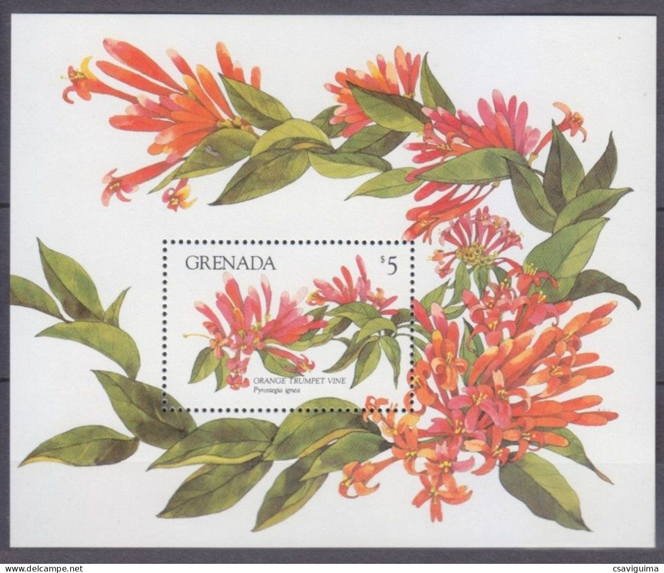 Grenada - 1984 - Flowers - Yv Bf 116 - Other & Unclassified