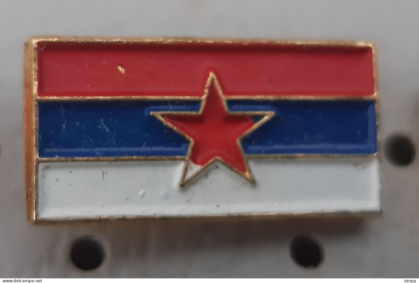 Flag Of Socialist Federal Republic Of Serbia Ex Yugoslavia Small Pin - Cities