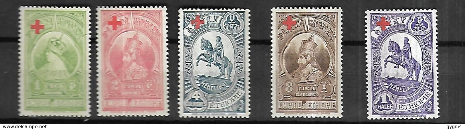 ETHIOPIE.1936. Au Profit De La Croix-Rouge. Catyt   N°209-13  MLH - Colecciones