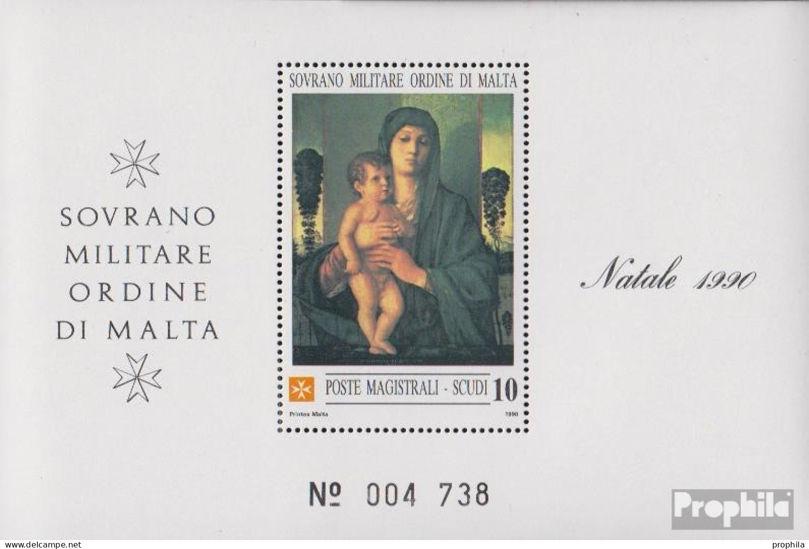 Malteserorden (SMOM) Kat-Nr.: Block28 (kompl.Ausg.) Postfrisch 1990 Weihnachten - Malta (Orden Von)