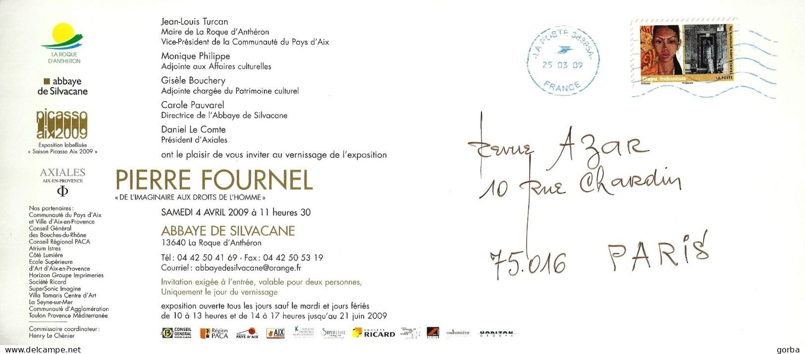 *CPM - 12.5 X 29 - Peinture De Pierre FOURNEL - Invitation Expo à L'Abbaye De Silvacane à LA ROQUE D'ANTHERON (13) - Exhibitions