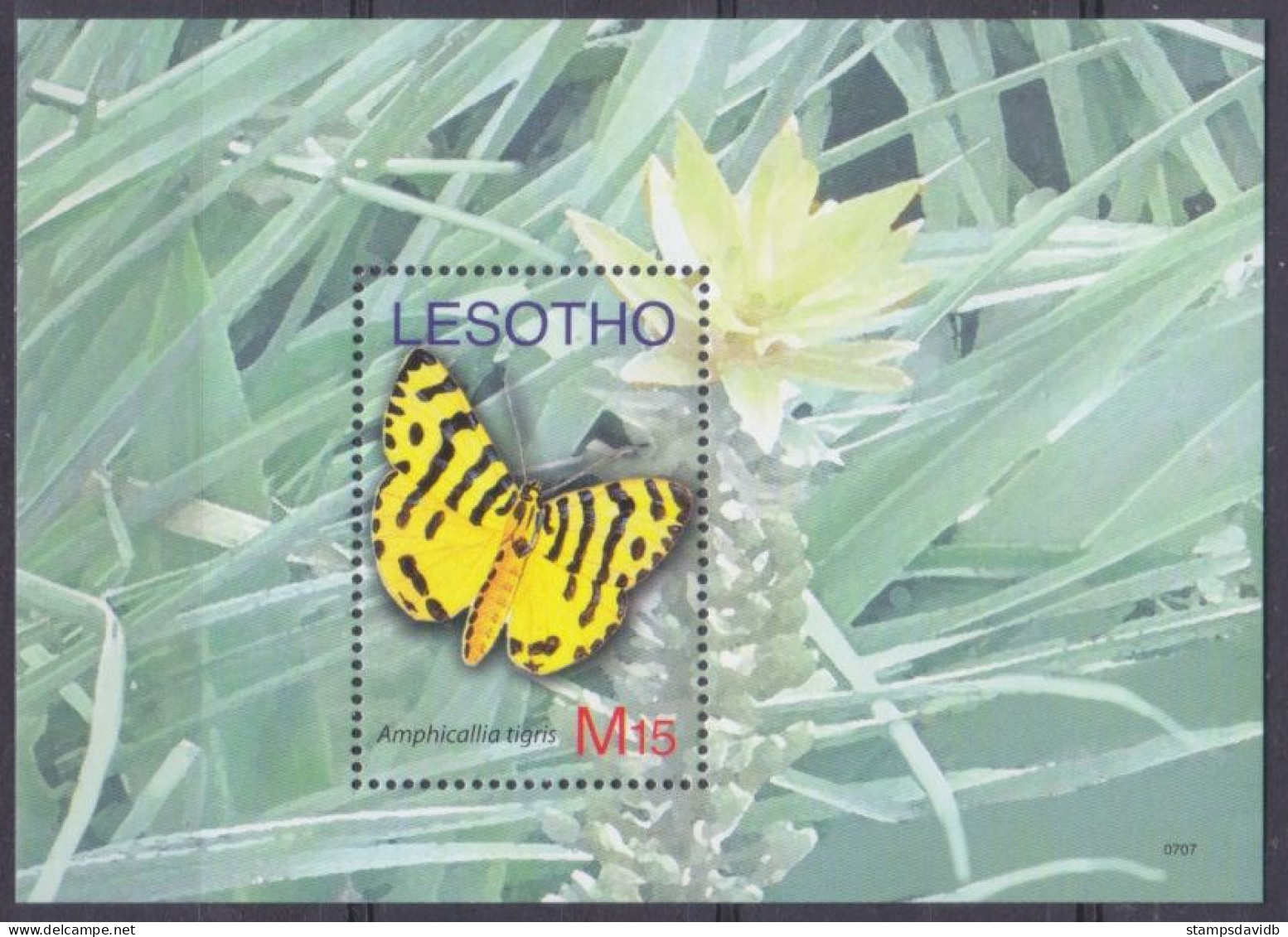 2007 Lesotho 1985/B208 Butterflies - Vlinders