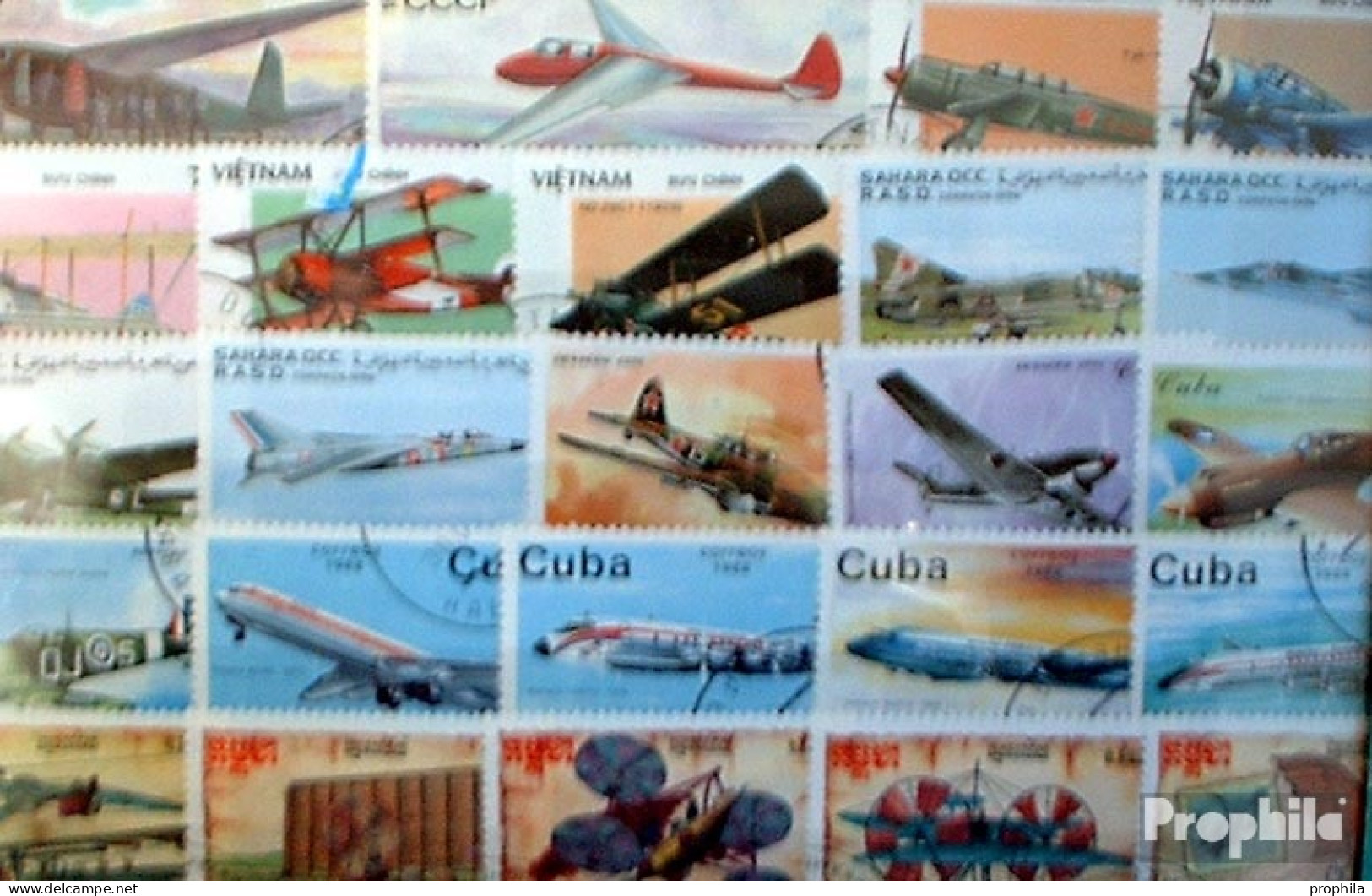 Motive Briefmarken-300 Verschiedene Flugzeuge Und Luftfahrt Marken - Flugzeuge