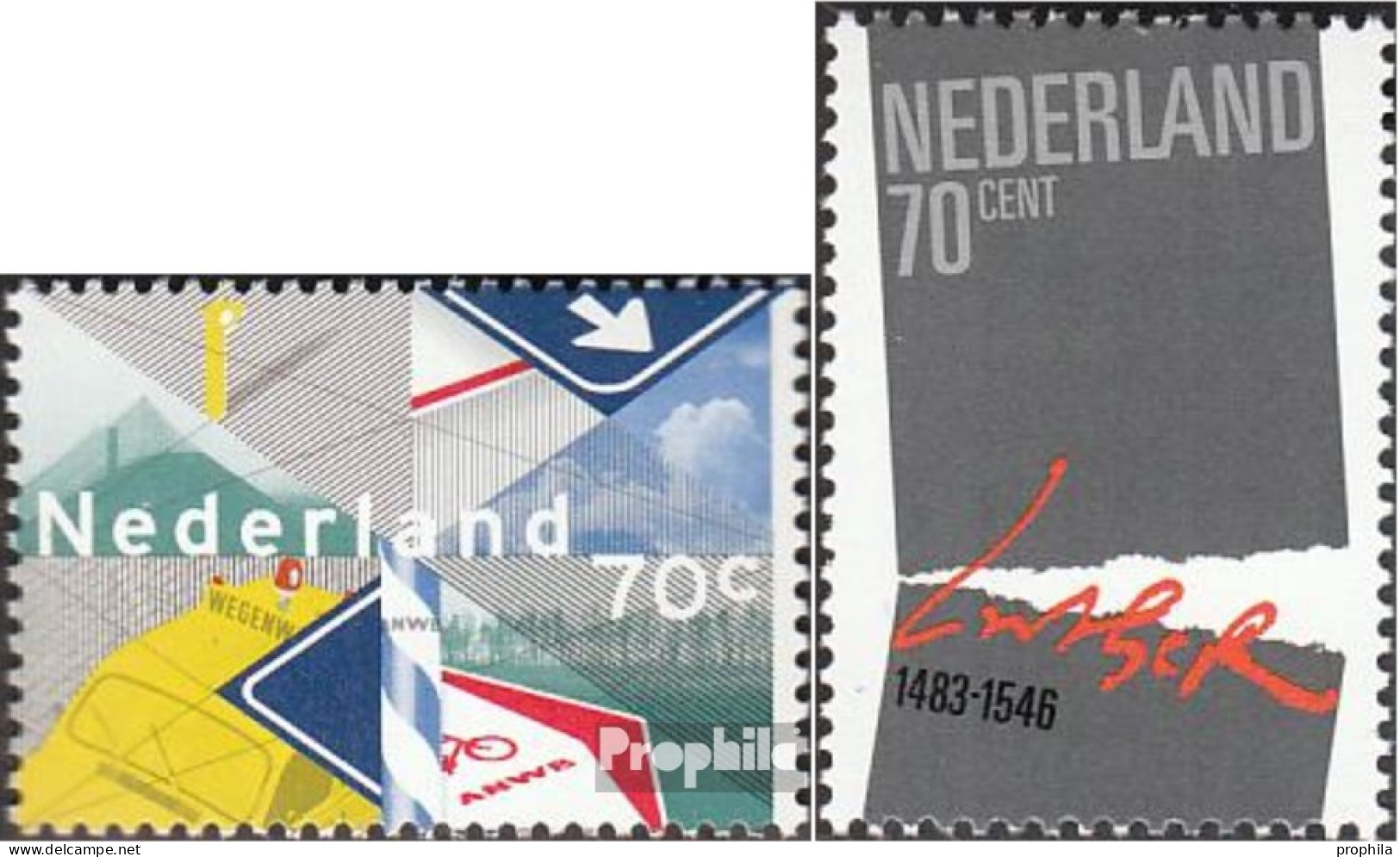 Niederlande 1227,1240 (kompl.Ausg.) Postfrisch 1983 Touringklub, Martin Luther - Unused Stamps