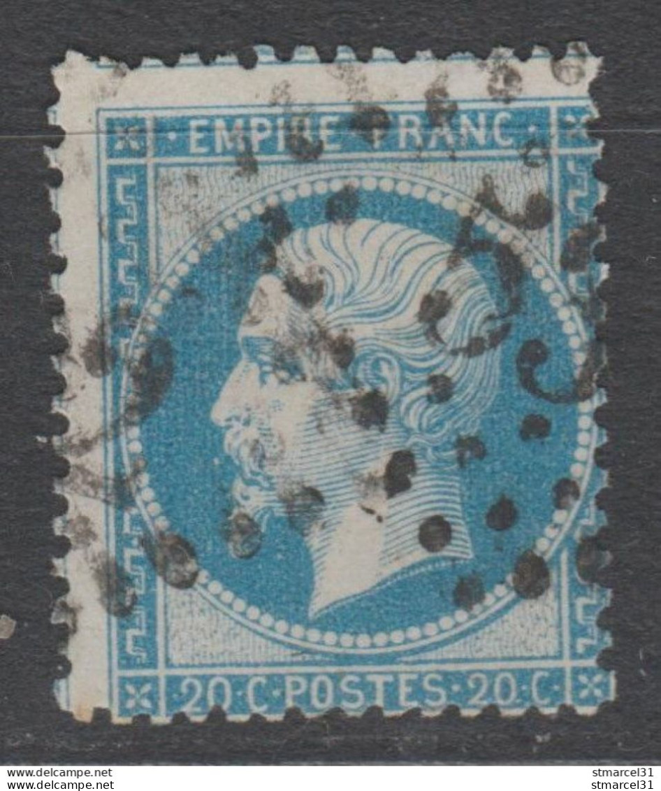 TRES NETTE VARIETE "FOND LIGNE" Sur N°22 TBE Signé - 1862 Napoleone III