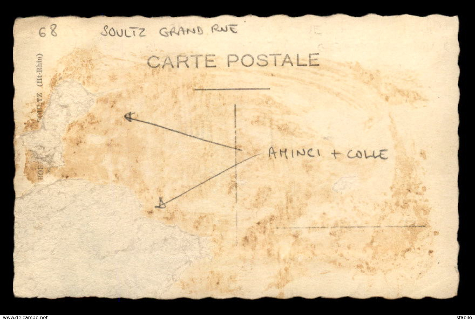 68 - SOULTZ - GRANDE RUE - CARTE PHOTO ORIGINALE - VOIR ETAT - Soultz