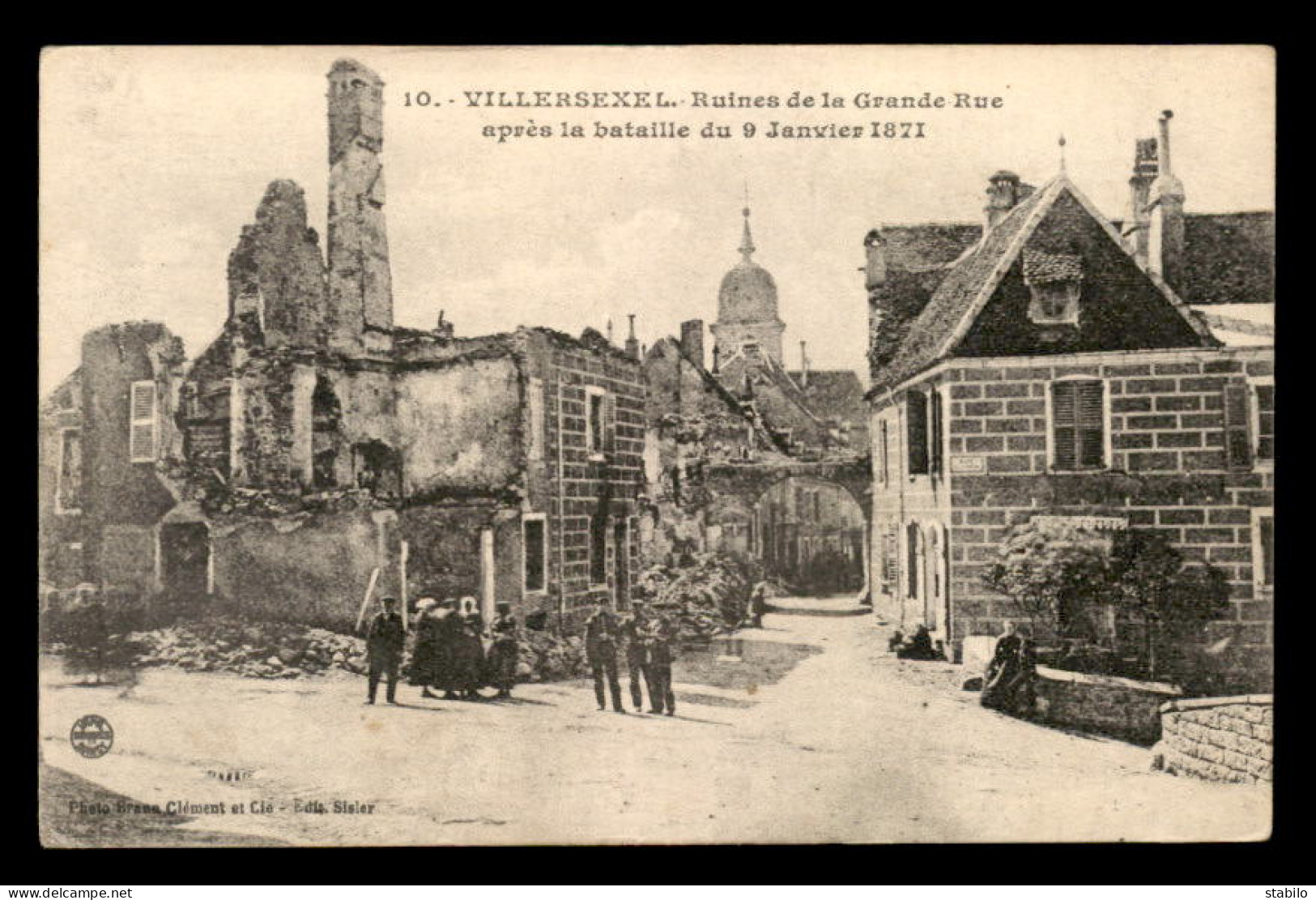 70 - VILERSEXEL - RUINES DE LA GRANDE RUE APRES LA BATAILLE DU 9 JANVIER 1871 - Villersexel