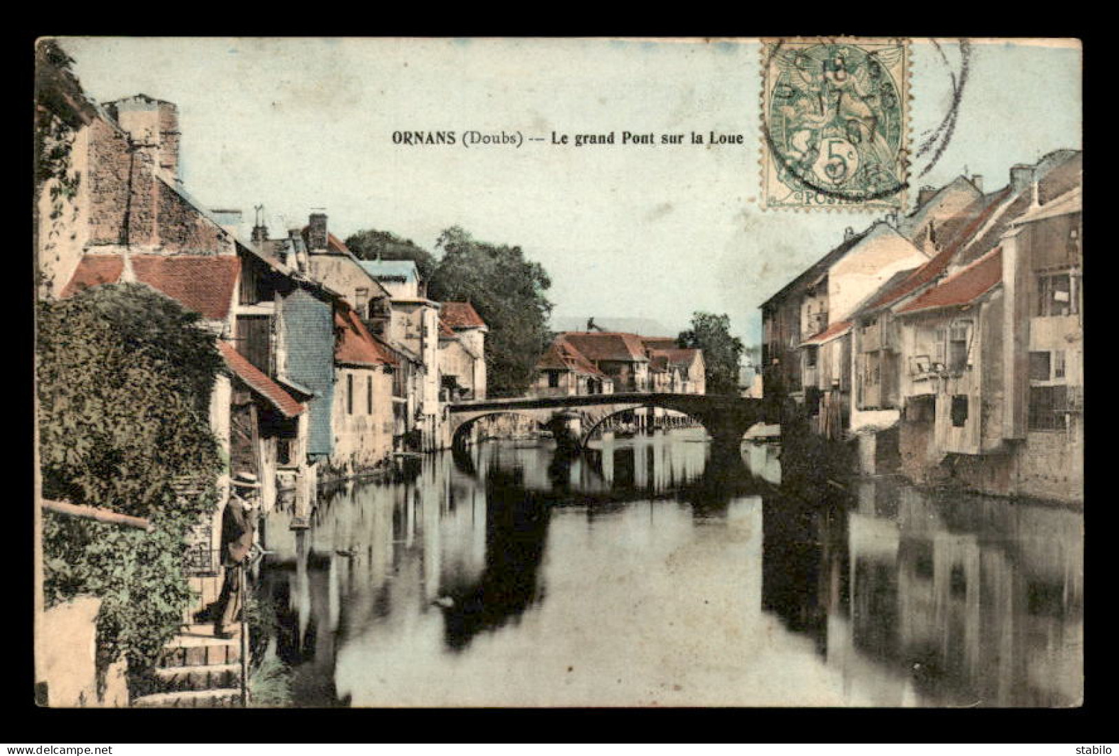 25 - ORNANS - LE GRAND PONT SUR LA LOUE - CARTE COLORISEE - Other & Unclassified