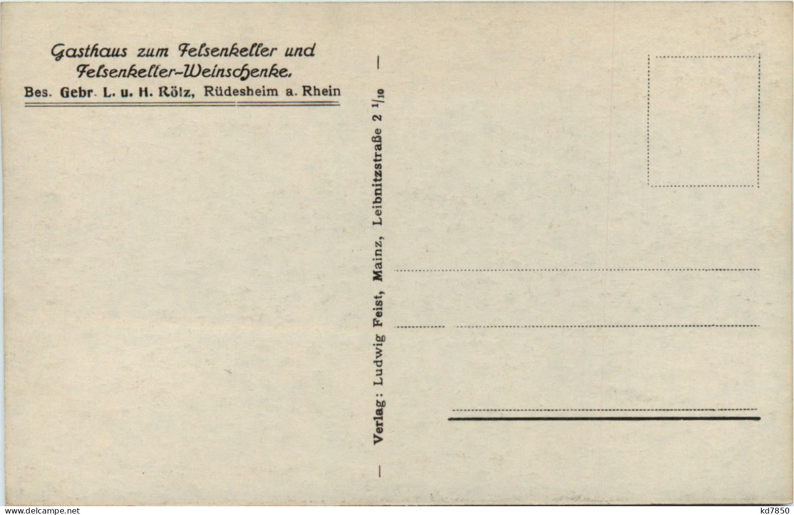 Rüdesheim Am Rhein, Felsenkeller-Weinschenke - Ruedesheim A. Rh.