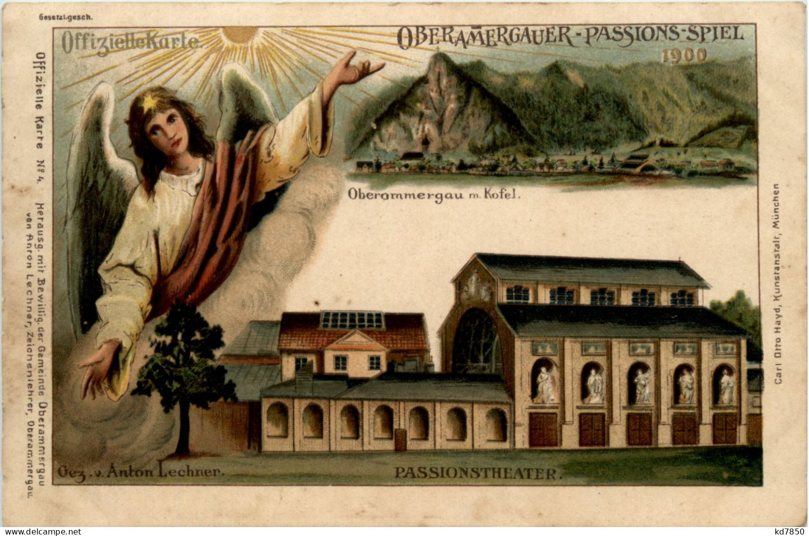 Oberammergau - Passions-Spiel 1900 - Litho - Oberammergau
