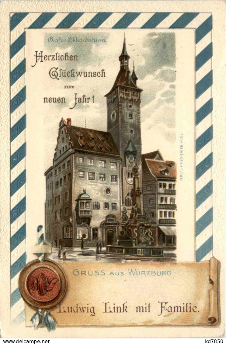 Gruss Aus Würzburg - Litho - Würzburg