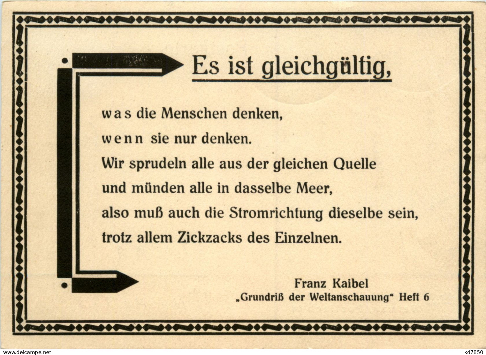 Franz Kaibel - Grundriss Der Weltanschauung - Sonstige & Ohne Zuordnung