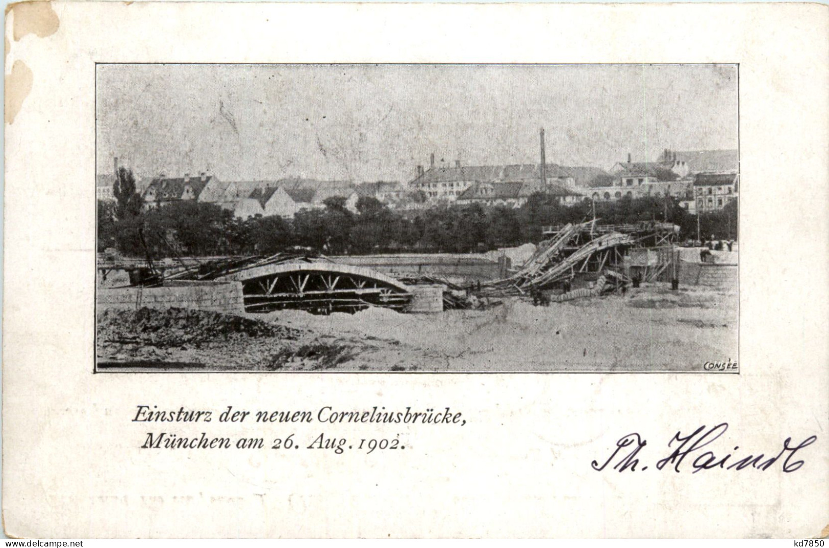 München - Einsturz Der Neuen Corneliusbrücke 1902 - München