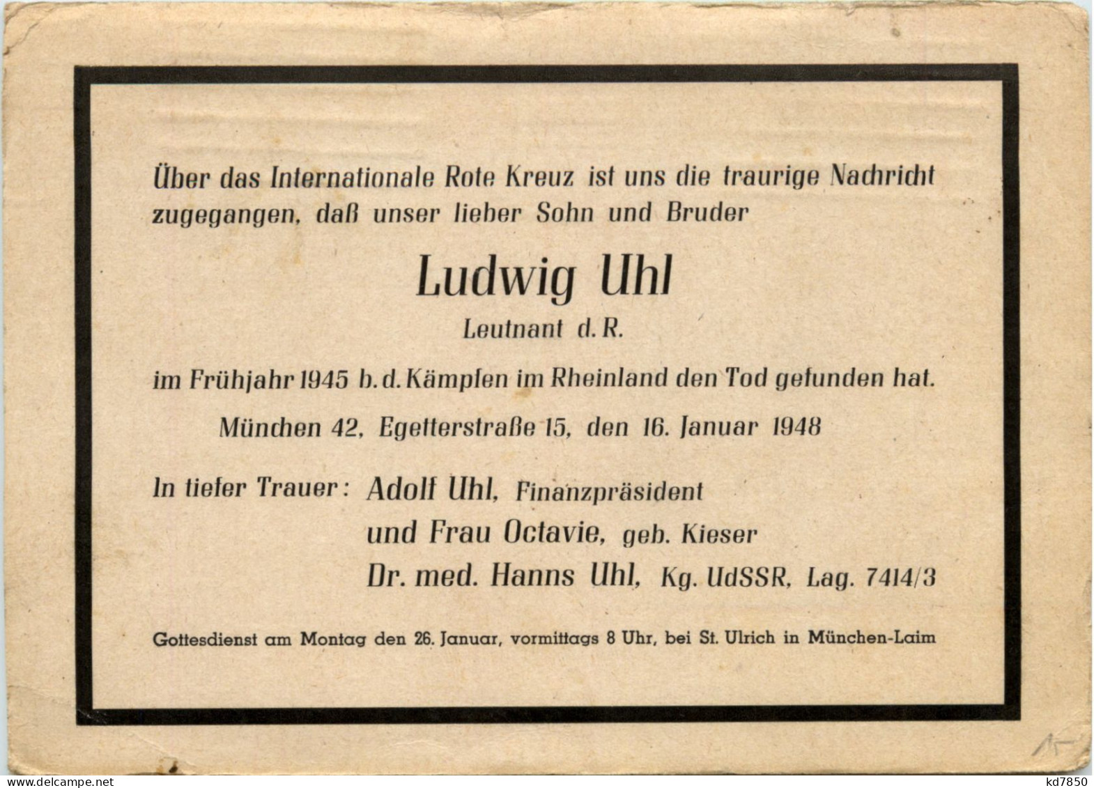 Ludwig Uhl - München - Muenchen