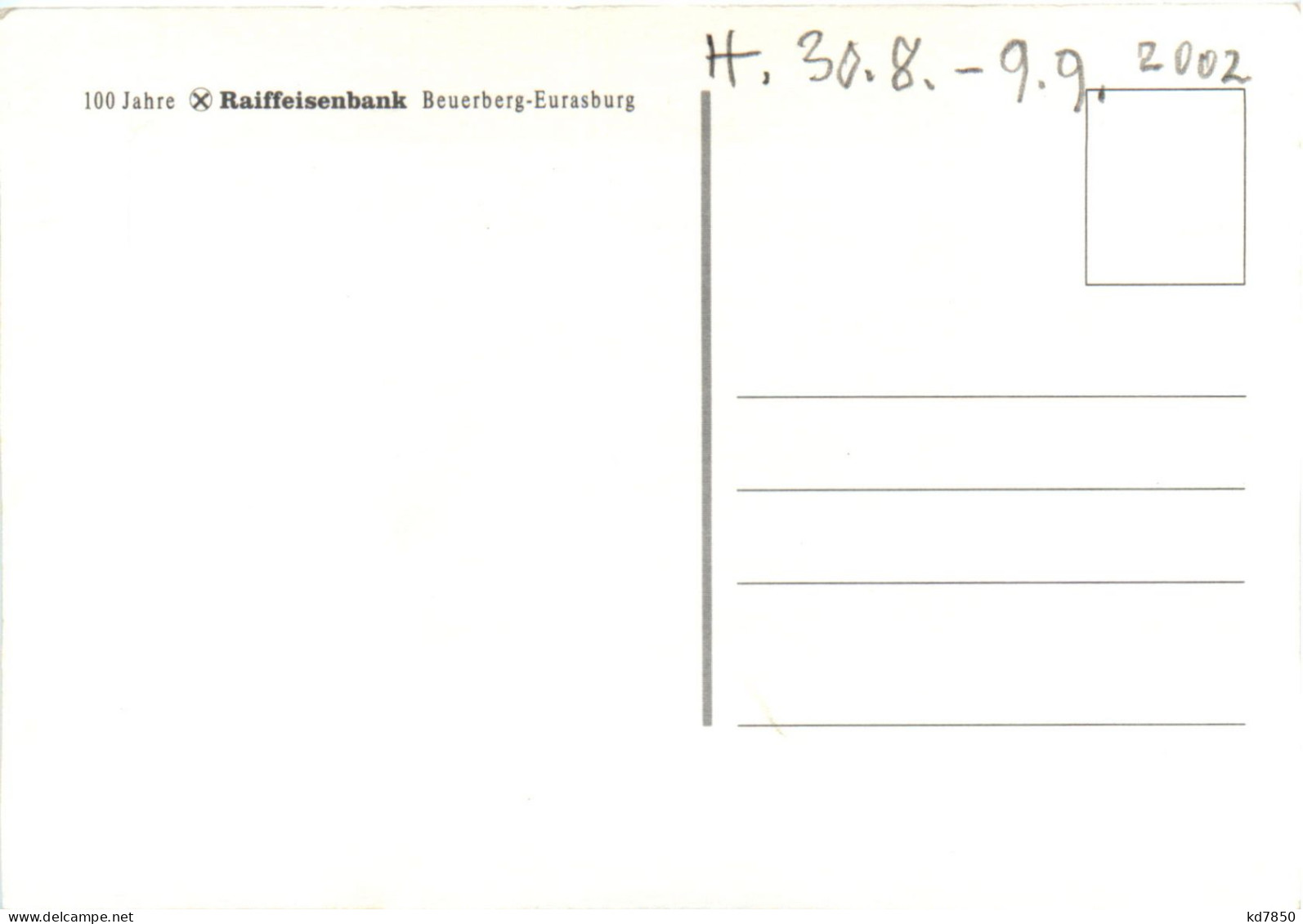 100 Jahre Raiffeisenbank Beuerberg-Eurasburg 2002 - Wolfratshausen - Bad Toelz
