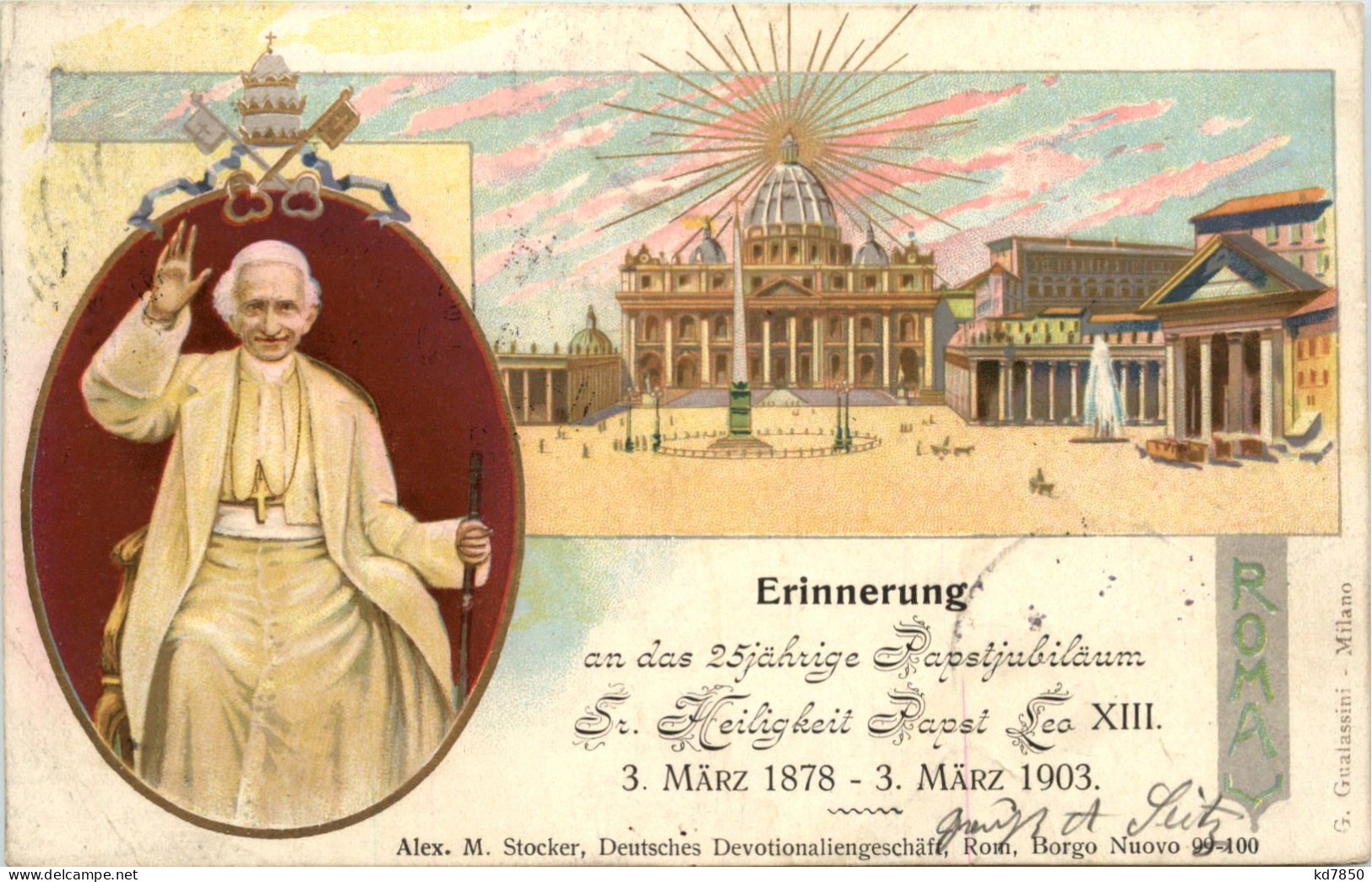 25jähriges Pabstjubiläum LEO XIII 1903 - Papes