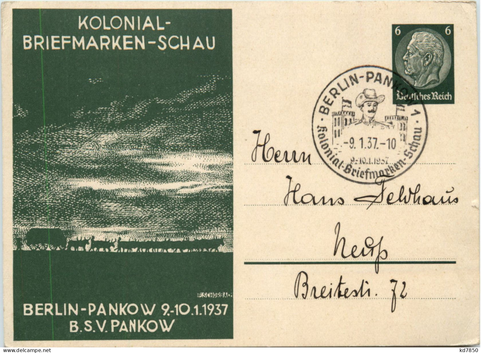 Berlin-Pankow - Kolonial Briefmarken Schau 1937 - Ehemalige Dt. Kolonien