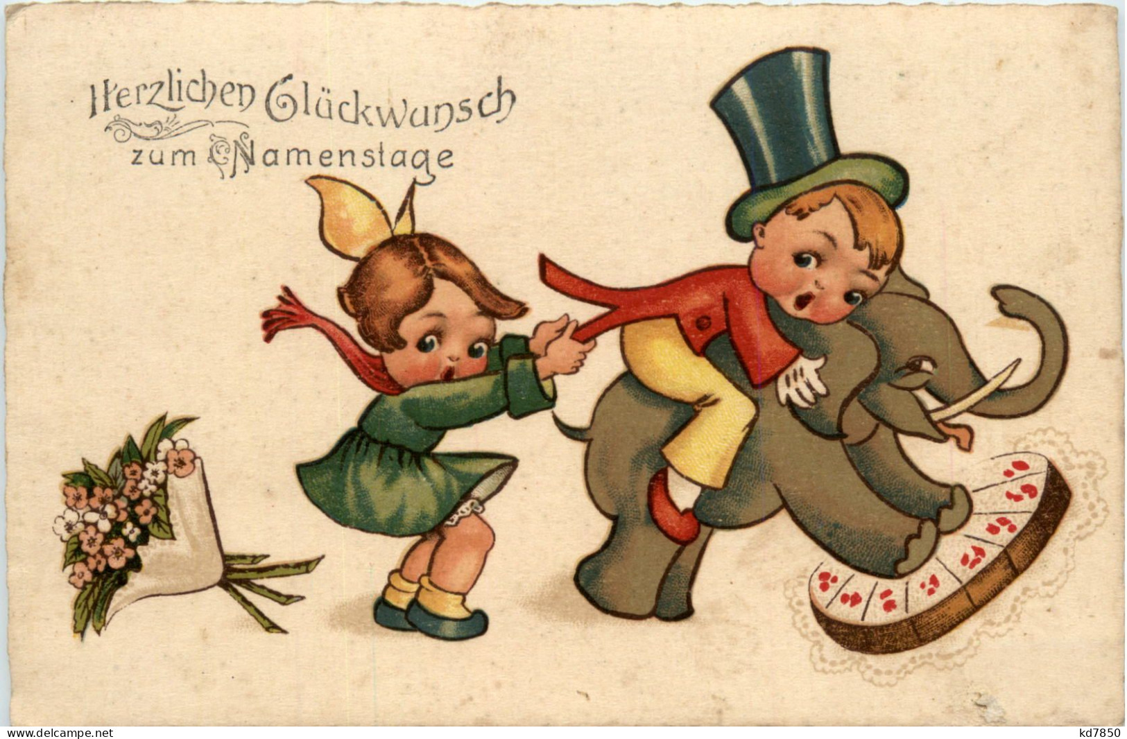 Namenstag - Kinder Mit Elefant - Andere & Zonder Classificatie