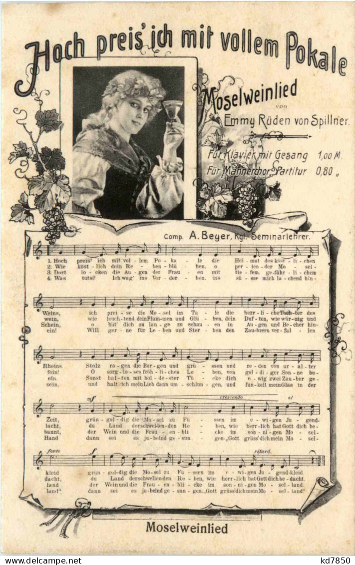 Moselweinlied, Emmy Rüden Von Spillner - Bernkastel-Kues