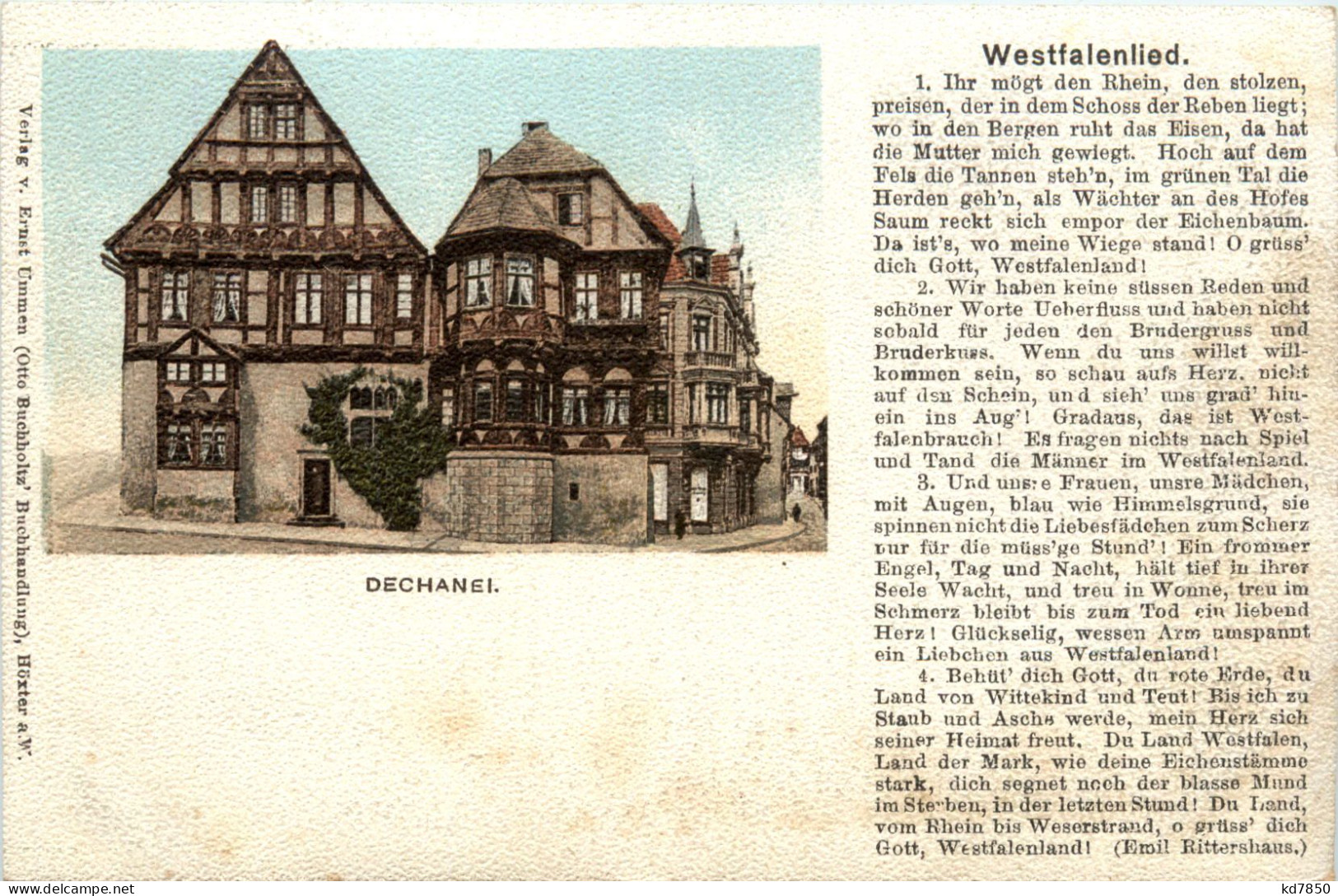 Westfalenlied, Dechanei - Höxter