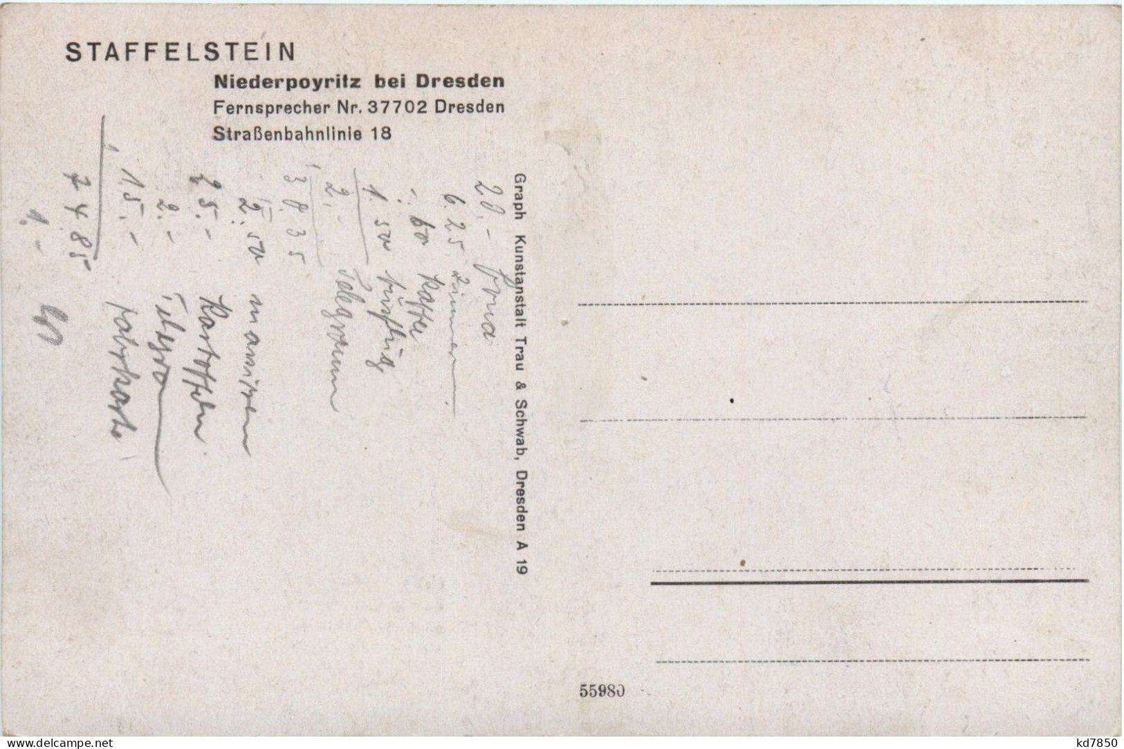 Staffelstein - Niederpoyritz Bei Dresden - Dresden