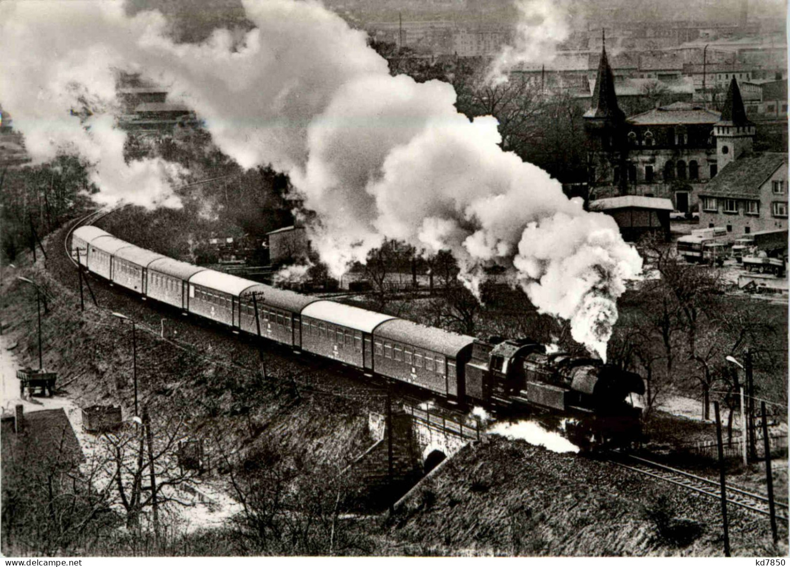 Dampflokomotive Ausfahrt Aus Gera - Trenes