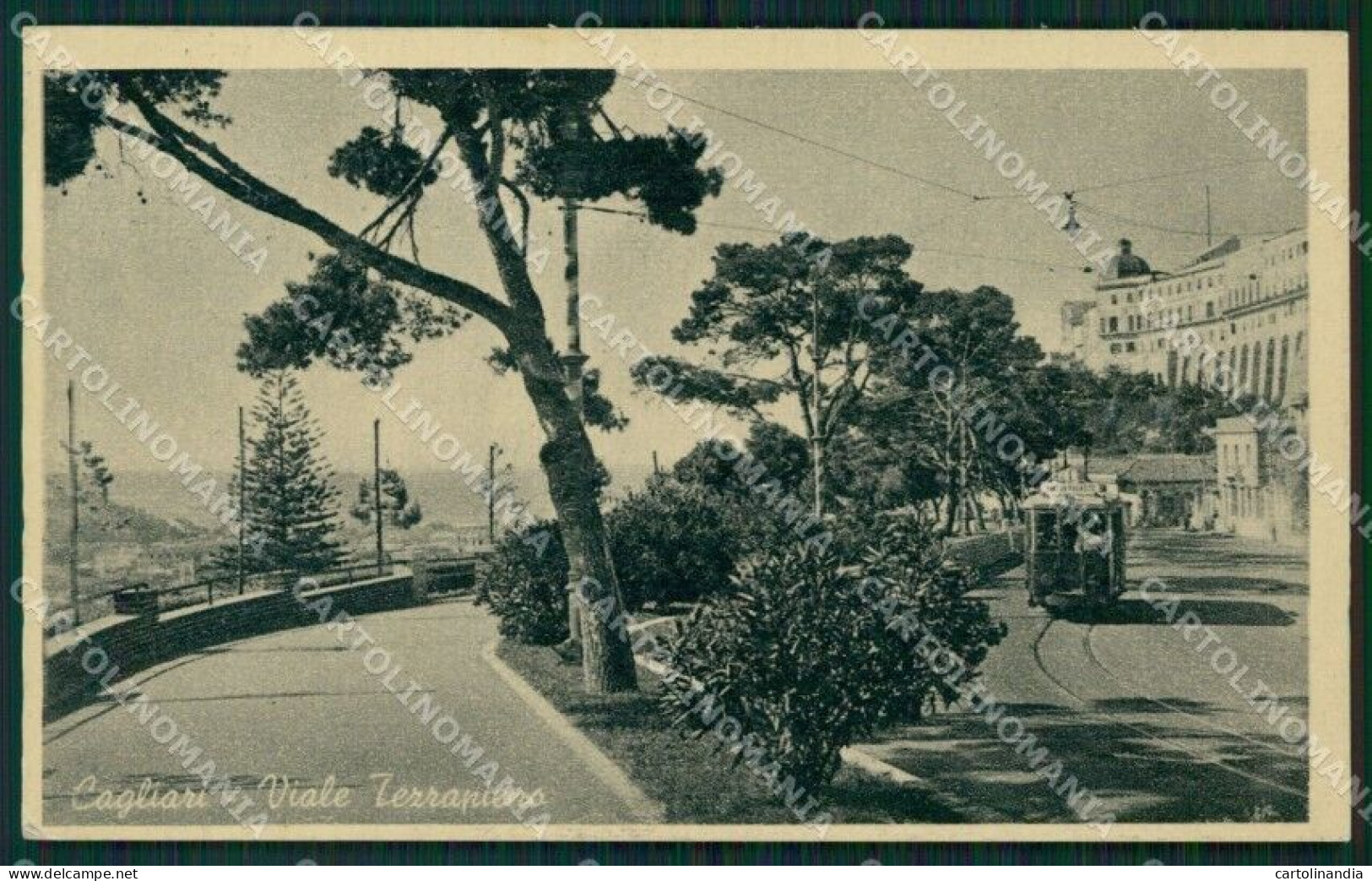 Cagliari Città Tram Cartolina QT0435 - Cagliari