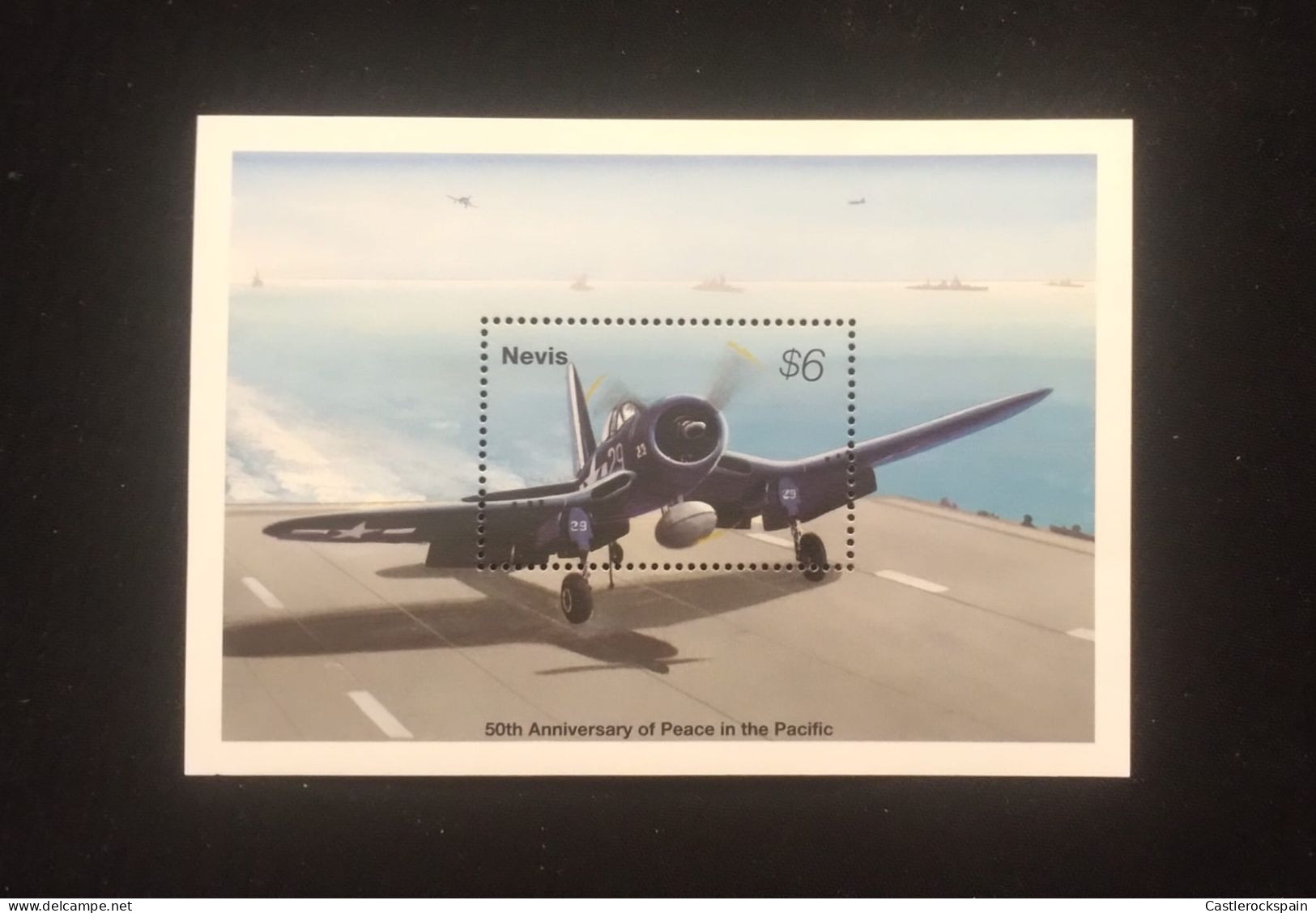 O) NEVIS, PLANE, PEACE IN THE PACIFIC, MNH - St.Kitts En Nevis ( 1983-...)