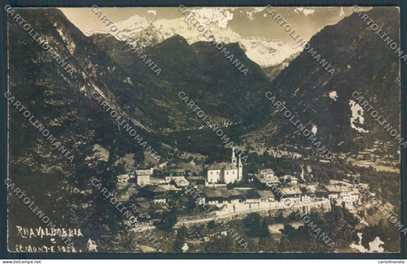 Vercelli Riva Valdobbia Monte Rosa ABRASA Foto Cartolina ZT6649 - Vercelli