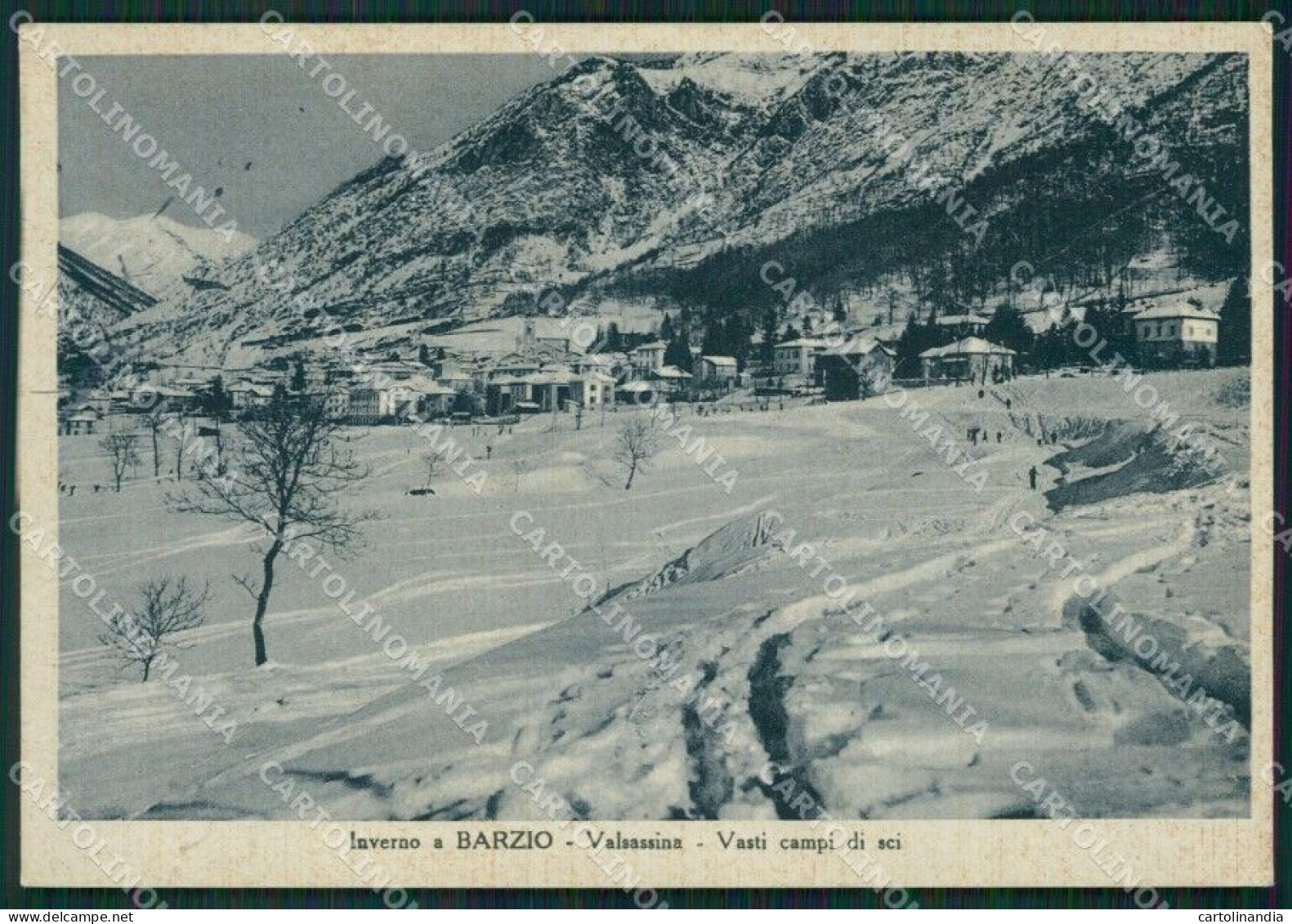 Lecco Barzio Nevicata FG Cartolina ZK0418 - Lecco