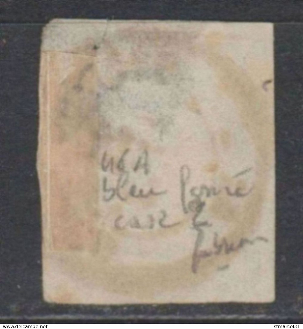 SUPERBE Et RARE Sur BORDEAUX CàD GARE De NIMES Sur N°46Ab BLEU FONCE CASE 2  BE Signé Cote > 600€ - 1870 Bordeaux Printing