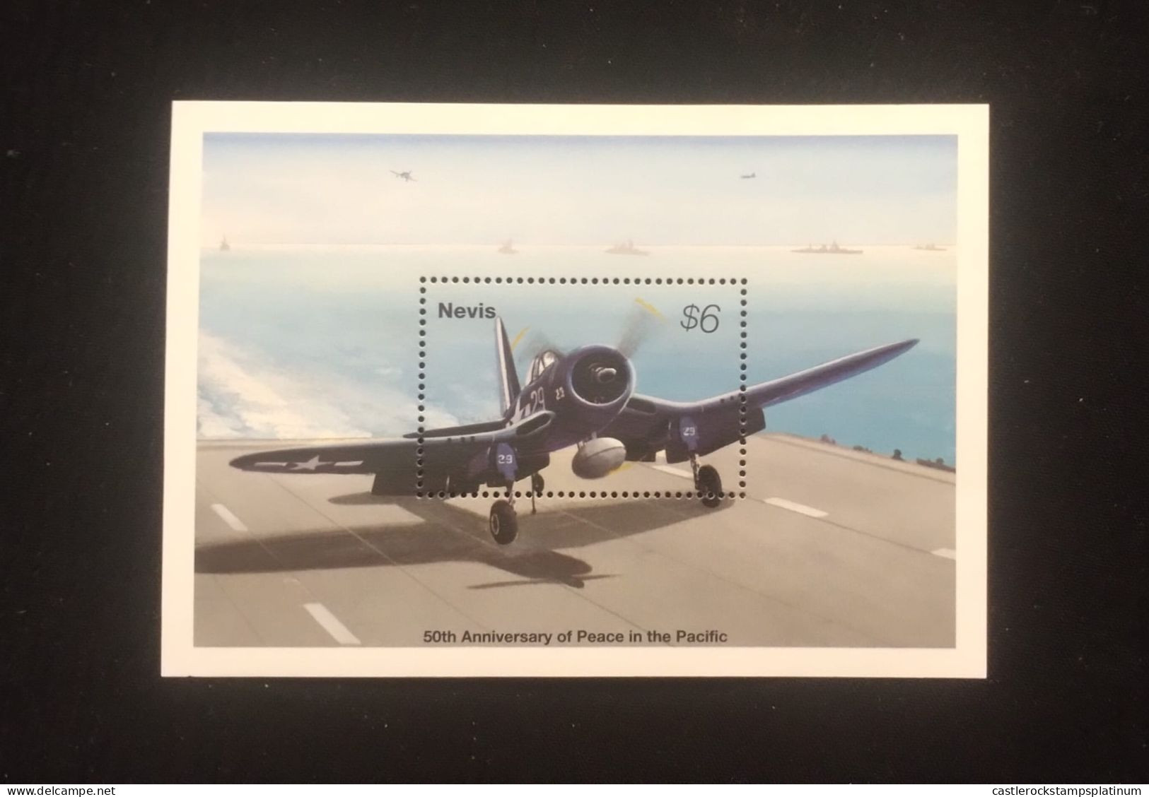 O) NEVIS, PLANE, PEACE IN THE PACIFIC, MNH - St.Kitts E Nevis ( 1983-...)