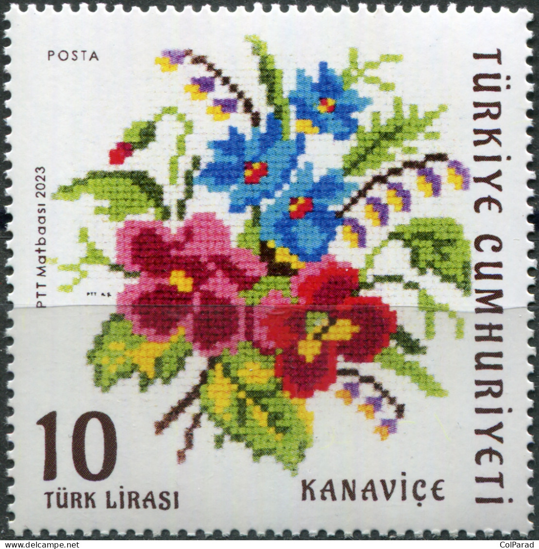 TURKEY - 2023 - STAMP MNH ** - Cross-Stitch Embroidery - Ongebruikt