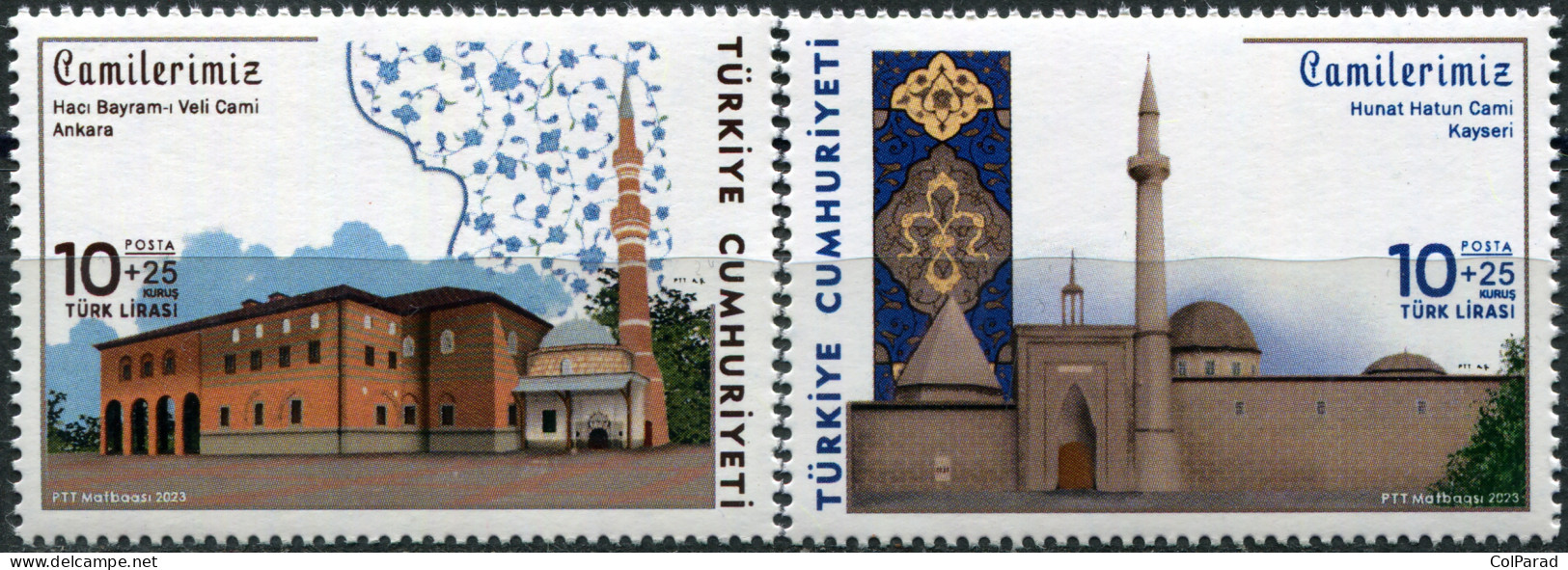 TURKEY - 2023 - SET OF 2 STAMPS MNH ** - Mosques Of Turkey - Ungebraucht