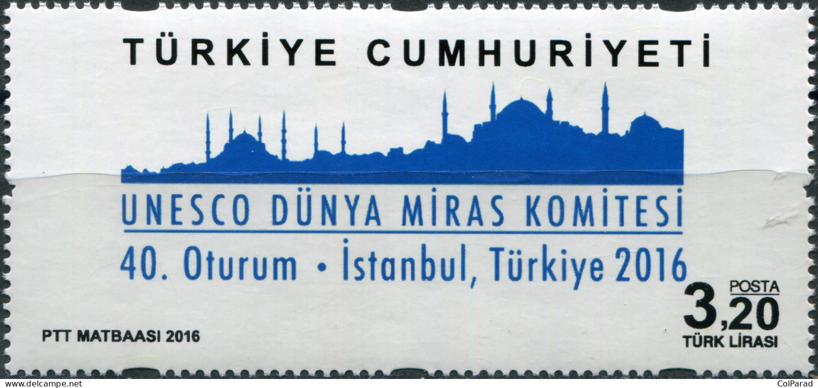 TURKEY - 2016 - STAMP MNH ** - 40th Session Of UNESCO World Heritage Committee - Nuovi