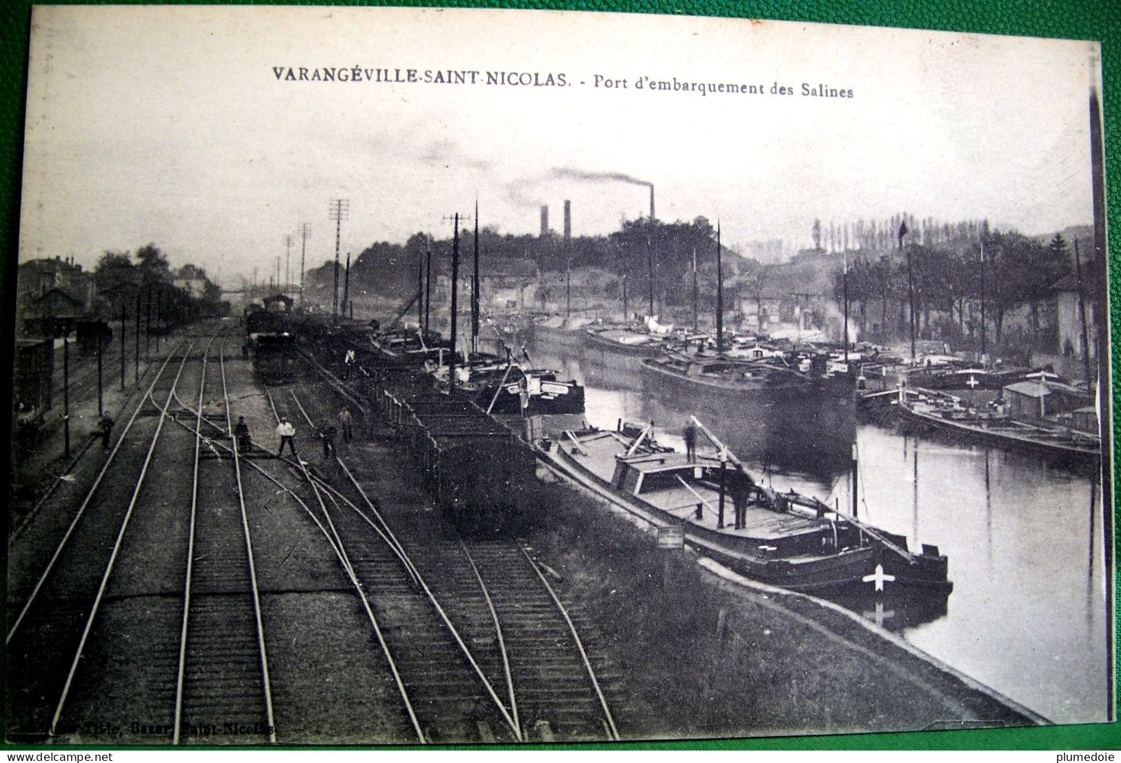 Cpa  54   VARANGEVILLE SAINT NICOLAS  Animée  PORT D'EMBARQUEMENT DES SALINES .  MEURTHE ET MOSELLE - Altri & Non Classificati