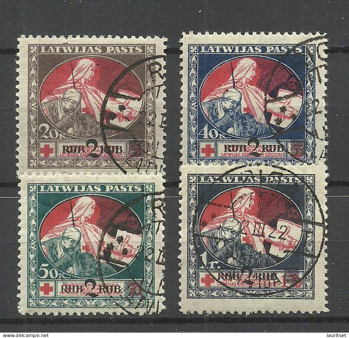 LATVIA Lettland 1921 Michel 65 - 68 Z O - Letonia