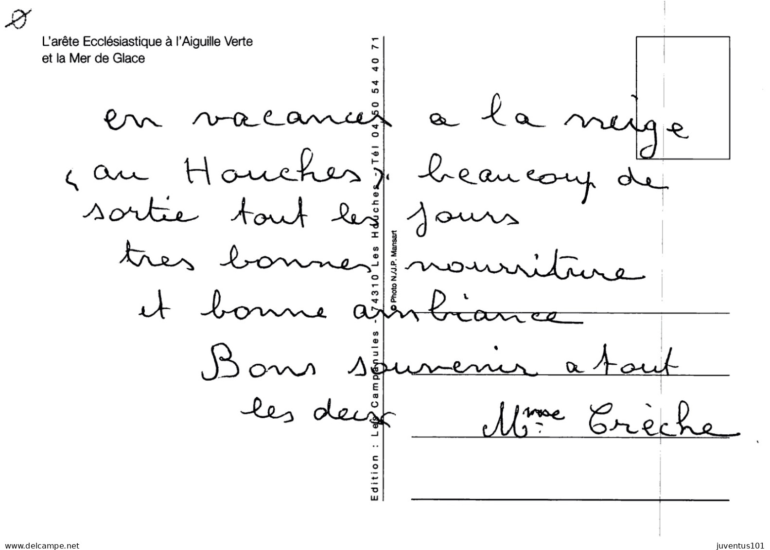 CPSM L'Arête Ecclésiastique à L'Aiguille Verte       L2863 - Other & Unclassified