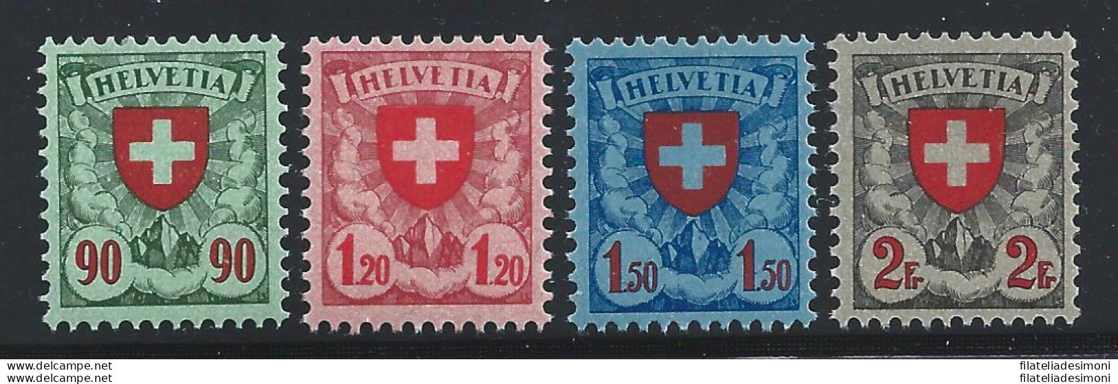 1924 SVIZZERA - Croce E Scudo , N° 208/211 ,  4 Valori , MNH** - Autres & Non Classés