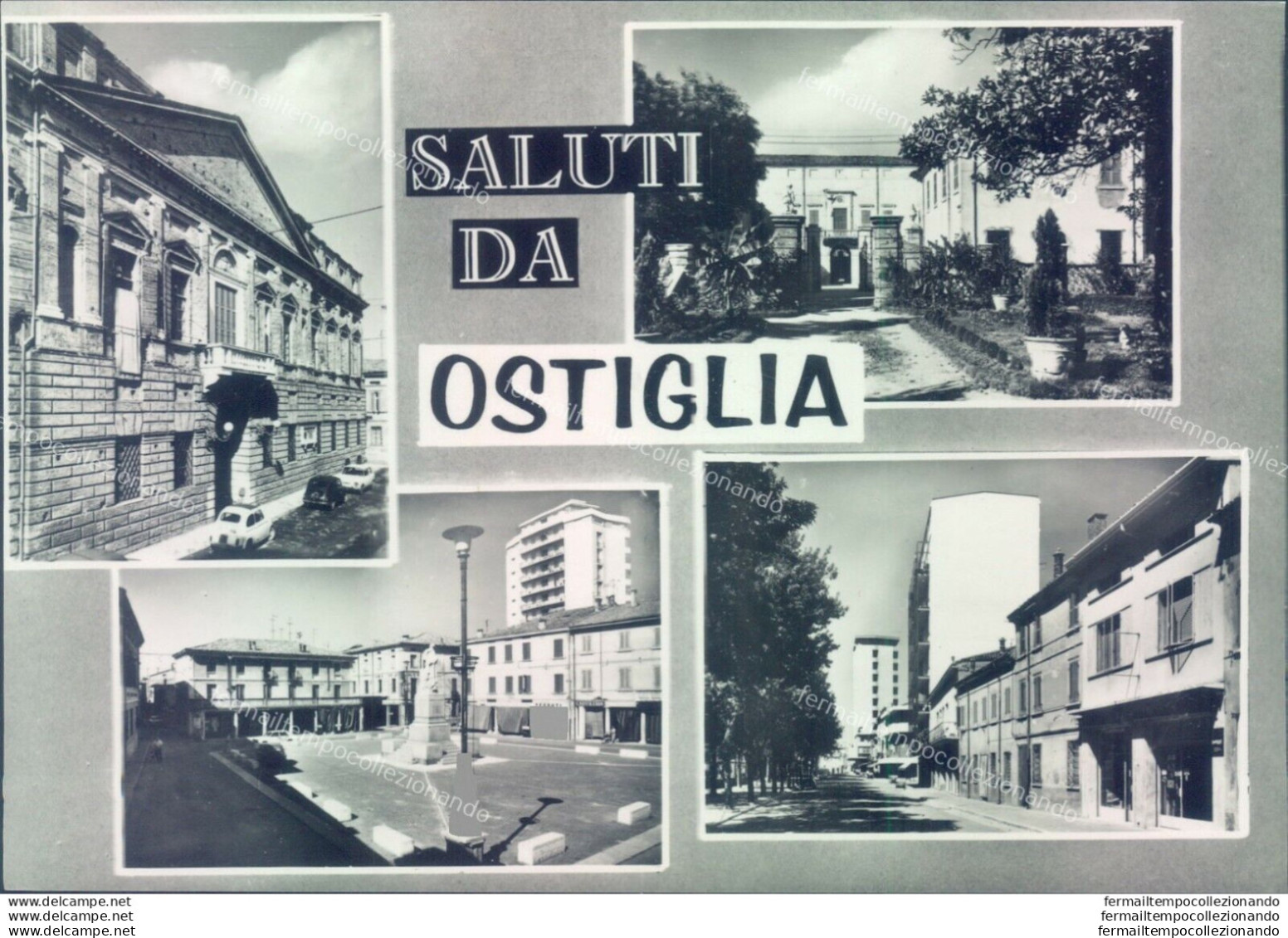 P150 Cartolina Saluti Da  Ostiglia 4 Vedutine  Provincia Di Mantova - Mantova