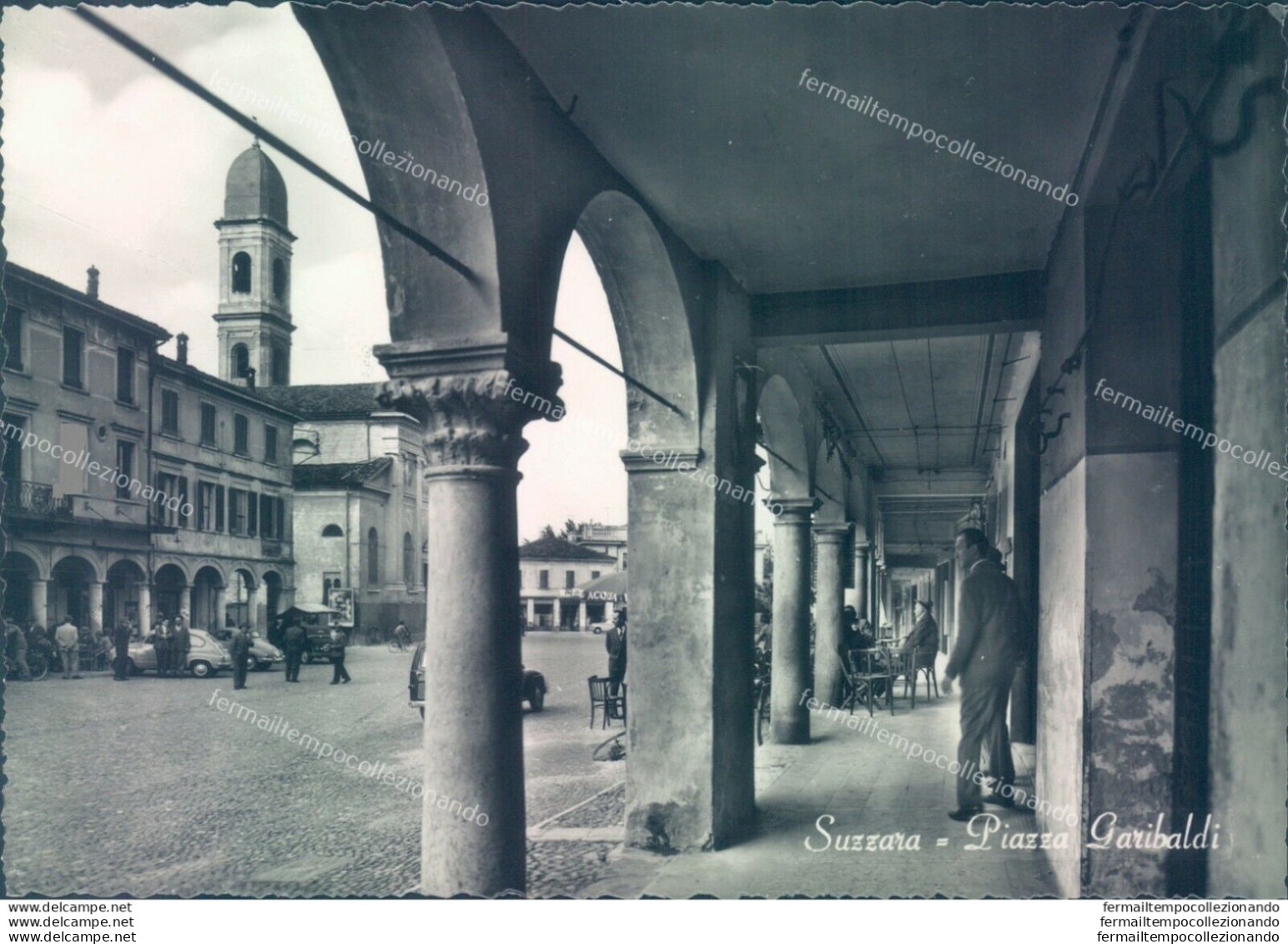 P268 Cartolina Suzzara Piazza Garibaldi Provincia Di  Mantova - Mantova