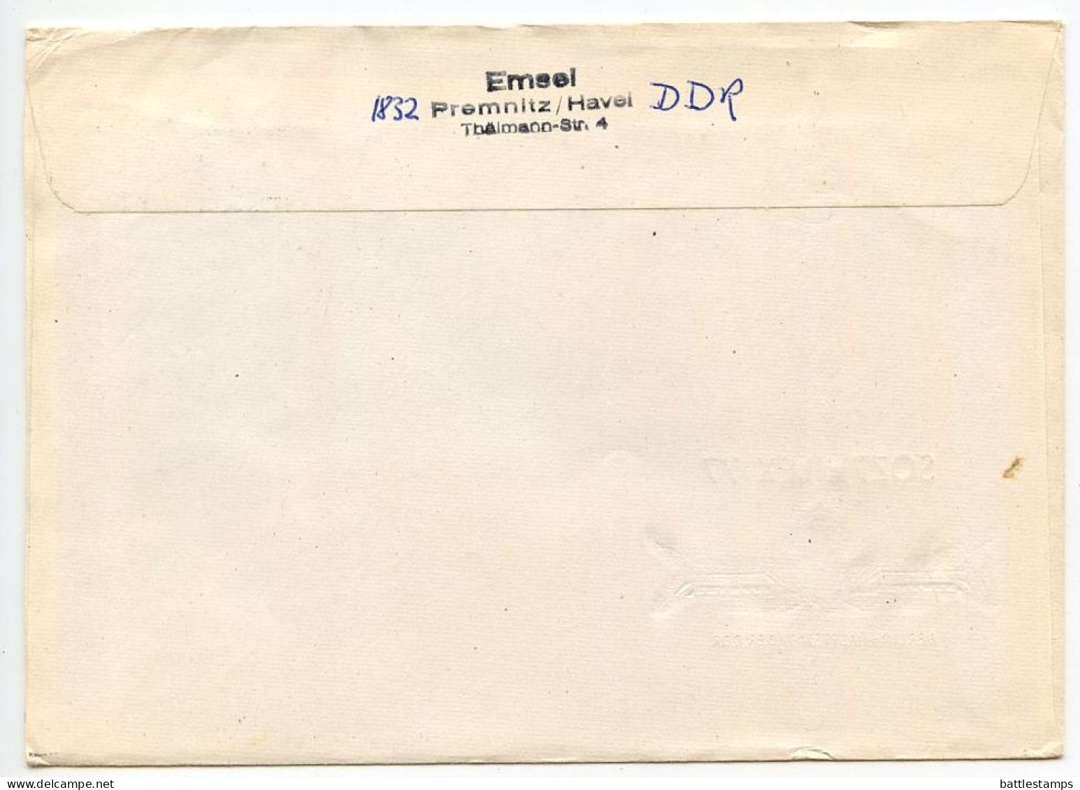 Germany, East 1977 Cover; Premnitz To Vienenburg; 50pf.+20pf. SOZPHILEX77 Philatelic Exhibition Souvenir Sheet - Lettres & Documents