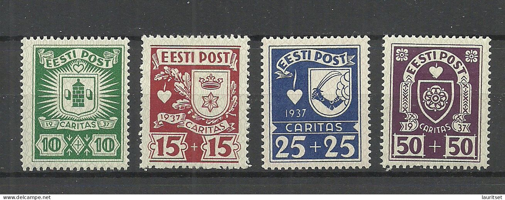 Estland Estonia 1937 Michel 127 - 130 Caritas * - Estland