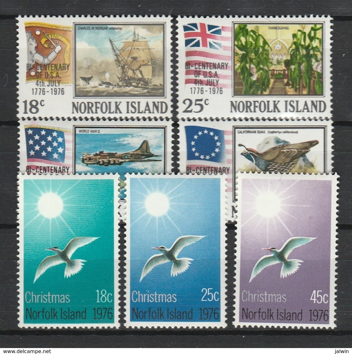 ILE NORFOLK  1976 YT N° 173 à 179 ** - Norfolkinsel