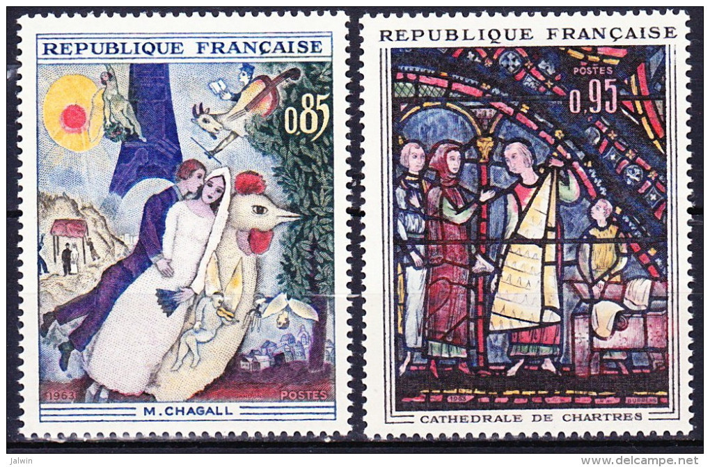 [M] FRANCE 1963 YT N° 1398 Et 1399 ** - Unused Stamps