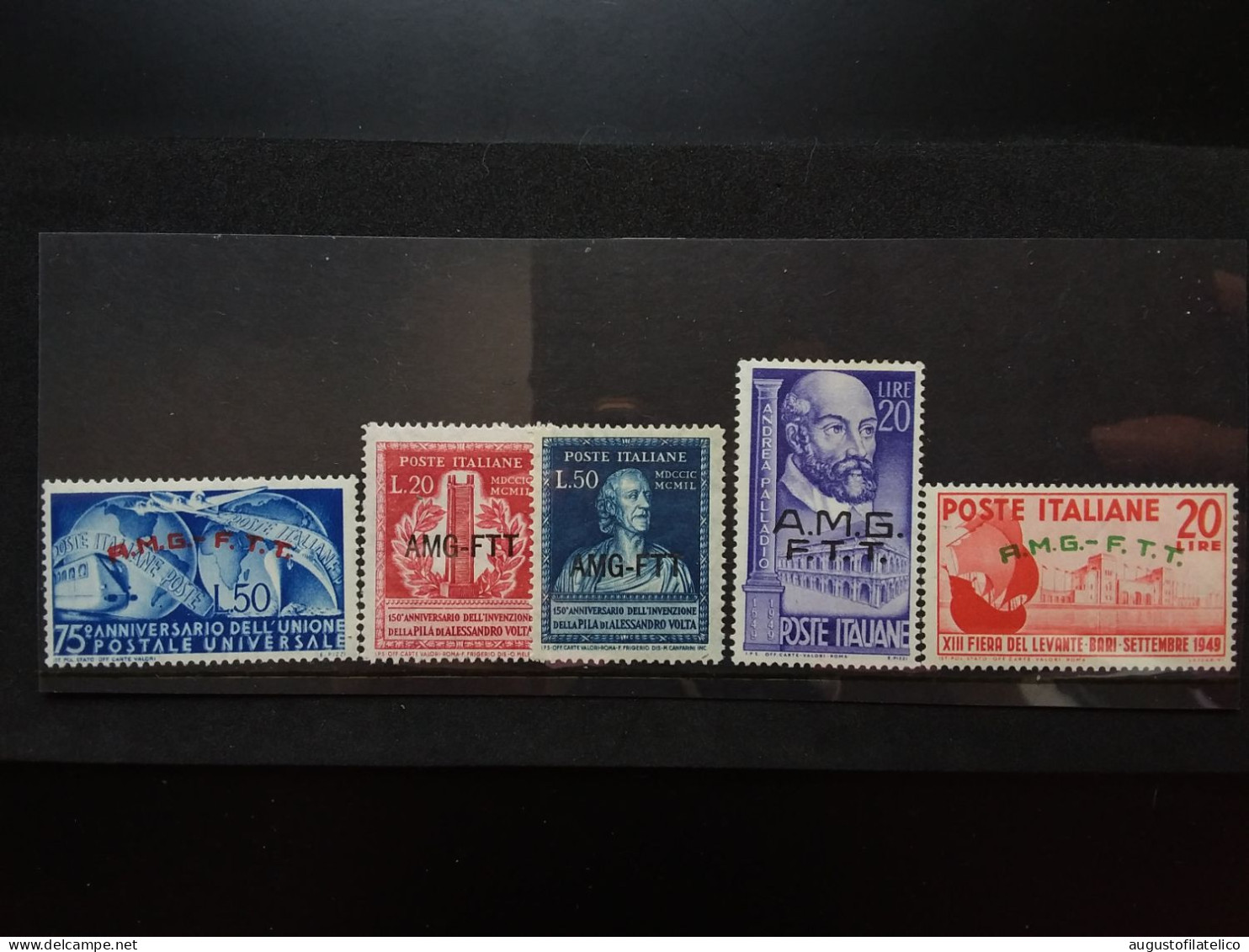TRIESTE A - 5 Valori 1949 - Nuovi ** (impercettibili Ingiallimenti) + Spese Postali - Mint/hinged
